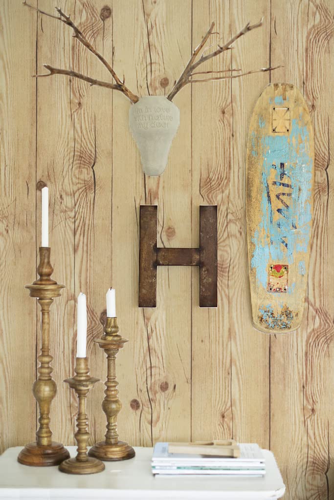 EeeComing Weathered Wood Wallpaper Stick and Peel Wood Contact Paper Wood Plank Removable Wallpaper Wood Look Wall Paper Rustic Reclaimed Distressed 78.7â€x17.7â€ - Image 5